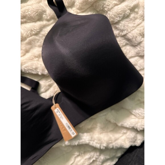 SKIMS Wireless Form T Shirt Demi Bra in Black Size 44dddd - Picture 4 of 5